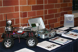 Paul Blair and student demonstrating the device