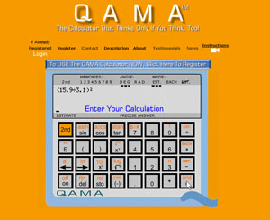 The QAMA online Web interface