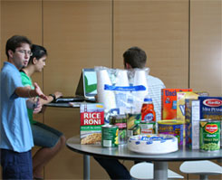 Paul Blair and student demonstrating the device