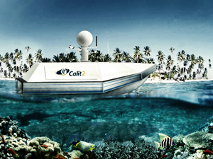 The Reefbot is relatively compact, autonomous surface craft designed to continuously collect data pertaining to the oceans' littoral zones, where most coral reefs are located.