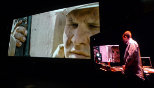 Image from digital cinema piece being color corrected