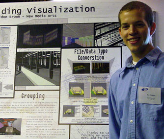 Ben Maggos with his poster