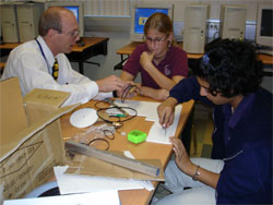 Students receiving instruction from Dan Rupert