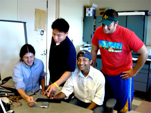 Paul Blair and students