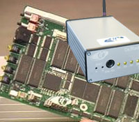 CalRadio box and closeup of internal board