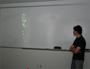 Kennedy demonstrating the system