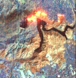 Short wave IR visualization of Witch Fire