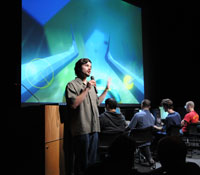 Members of Team Leviathan present their CSE 125 Final Project, "20,000 Frags Under the Sea."