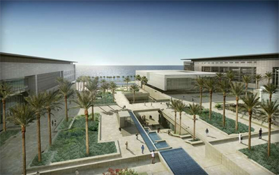 KAUST campus and Red Sea