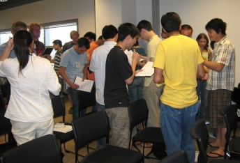 summer scholars play human bingo