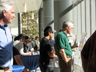 Bill Hodgkiss at Summer Scholar Poster session