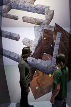 Khirbat en-Nahas dig site in StarCAVE virtual reality environment