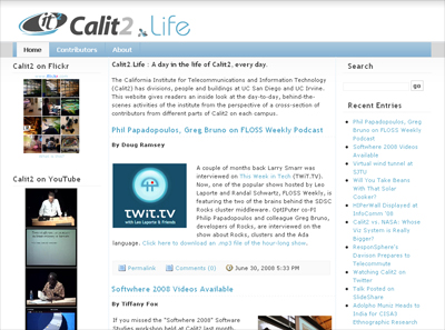 Calit2.Life home page