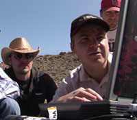 Members of CISA3 use a laptop to control LIDAR scanner