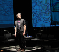 UCSD music professor Shlomo Dubnov in Calit2 Theater