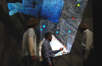 Tom Levy in StarCAVE at Calit2