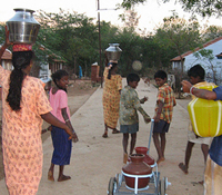The MuthuCart could replace carrying water on heads and hips in rural India