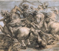 A drawing believed to be copied from Leonardo Da Vinci