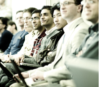 Many of the presentations at the CNS Research Review were standing-room only, with students, profess