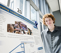 Robert Turner with his poster