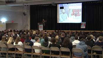 Larry Smarr at Patrick Henry High for the Nifty Fifty program