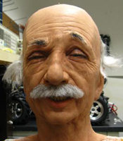 The Einstein robot head at UC San Diego performs asymmetric random facial movements as a part of the
