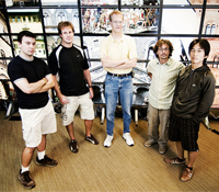 Graduate students with IGERT TEECH PI Falko Kuester