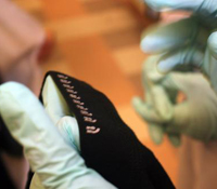 Nano imprinting of bio sensors on waistband