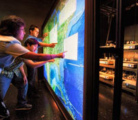 A distributed architecture on Interactive displays allows nearly real-time collaboration for multipl