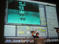 Travis Thompson demonstrates his ICAM senior project