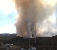 View from HPWREN camera on Mt. Laguna toward Chariot Fire