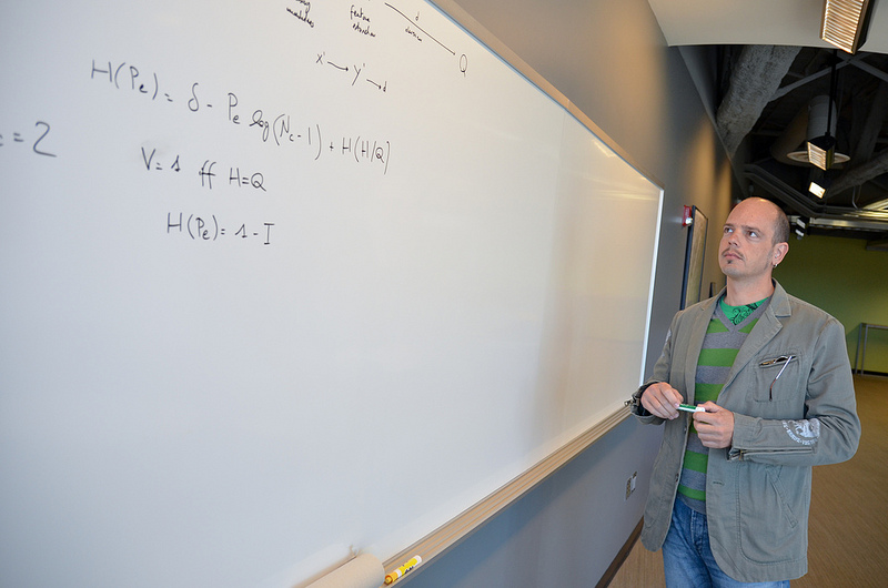 Massimo Franceschetti at a whiteboard