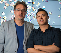 Lev Manovich (left) and Jay Chow from Software Studies Initiative