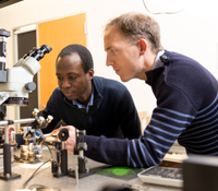 (l-r) ECE Prof. Boubacar Kante and postdoctoral researcher Thomas Lepetit