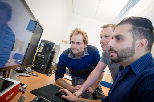  CSE Ph.D. student Jason Oberg, CSE Prof. Ryan Kastner, and postdoctoral researcher Jonathan Valamehr