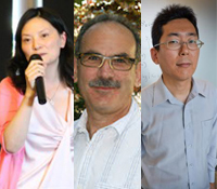 (L-r) CSE Profs. Yuanyuan Zhou and David Kriegman; ECE Prof. Young-Han Kim