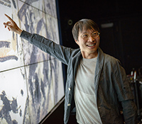 Lei Liang introduced multimedia performance, Hearing Landscapes.