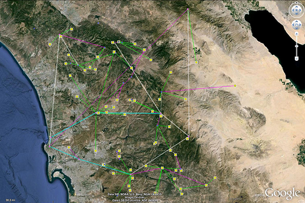High Performance Wireless Research and Education Network (HPWREN) in southern California