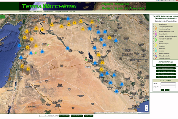 Satellite image of territory covered by the TerraWatchers project