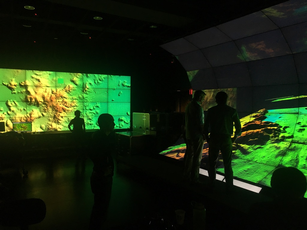 Two of the CHEI visualization displays used to visualize the LiDAR imagery 