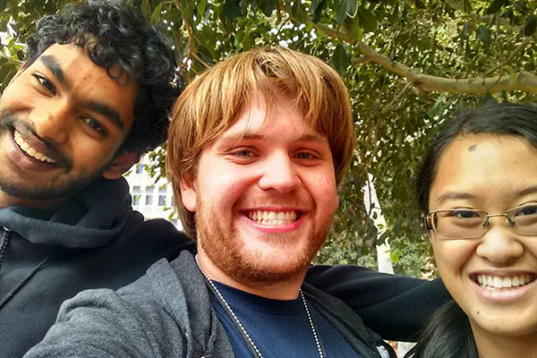 Kannan, Smith and Agcaoili at HackSC 2015.