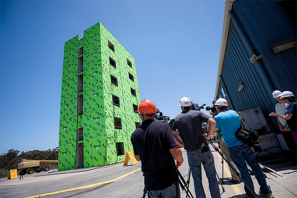 Earthquake and fire testing of six-story steel-frame building on shake table