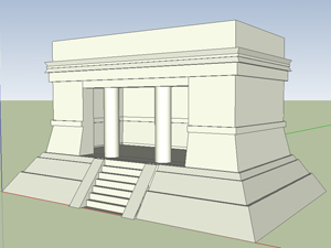Google SketchUp image of Chichen Itza