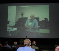 John Carter talking with audience at Calit2