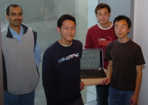 Rajesh Hegde with students