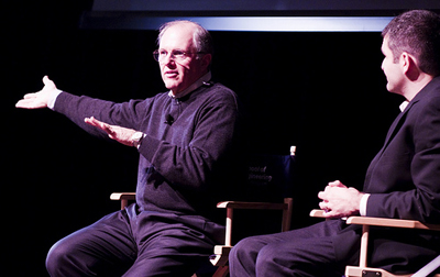 Craig Mundie (left) and Amin Vahdat of UC San Diego