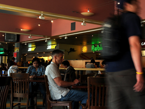 The BlueMap project studies Bluetooth encounter data in heavily trafficked public areas, such as UCSD's Price Center.