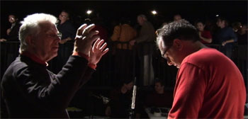Roger Reynolds (left) and Steven Schick