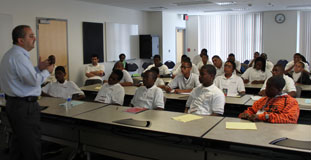 Paul Blair With Students