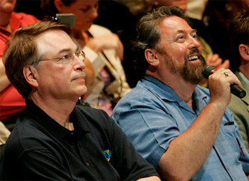 Larry Smarr (left) and Mark Anderson